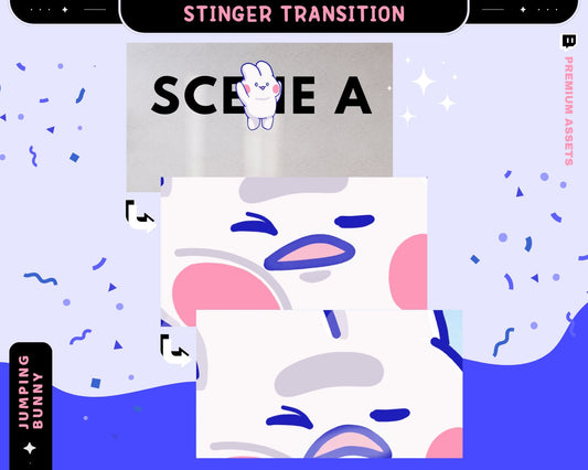 Cute Bunny Twitch Stinger Transition, perfect for adding a touch of cuteness to your streaming experience