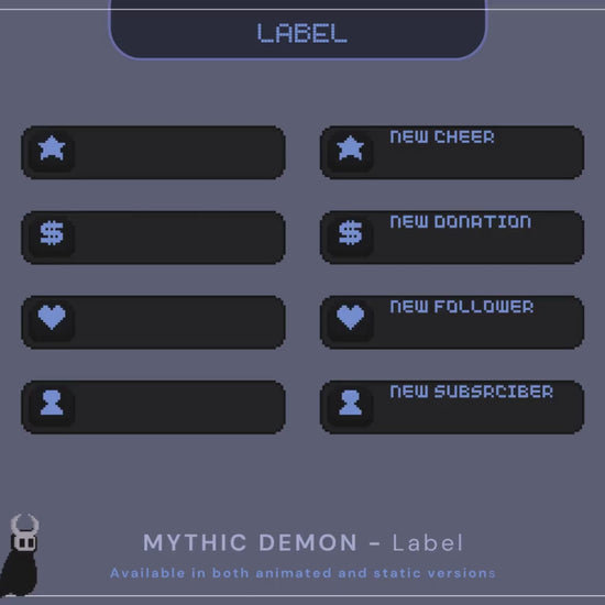 Halloween Twitch Label Ghost Animation Cute Devil Animated Stream Labels Overlay Streaming Asset Youtube Kick Chatting Gaming Vtubber Lofi