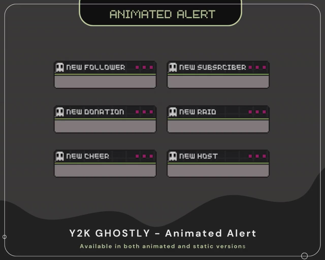 Ghost Halloween Twitch Alert Animation Overlay Spooky Spirit Animated Stream Alerts Cat Kitty Cute Streaming Twitch Kick Youtube Vtubber